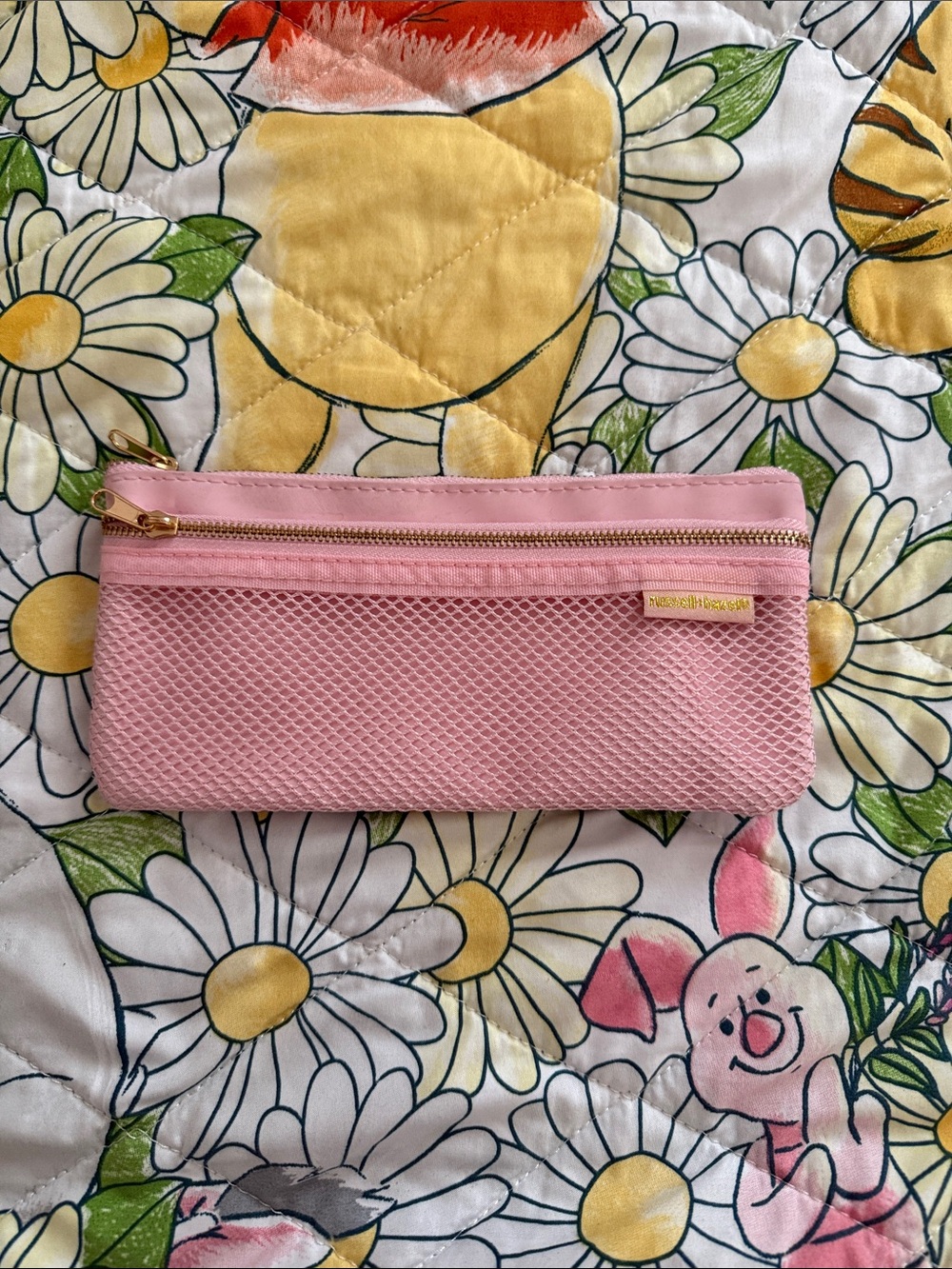 Pink Mesh Zip Pouch by scrubbingbubbles